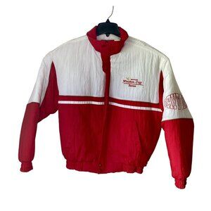 NASCAR Winston Cup Daytona Racing Quilted Jacket Size M Swingster Red White